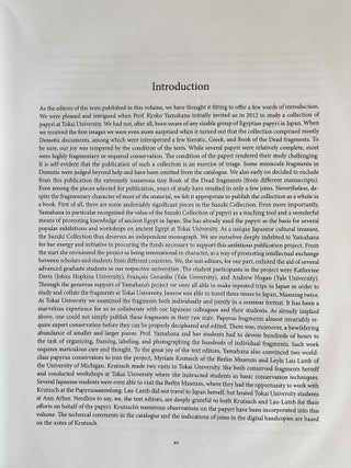The Demotic and Hieratic Papyri in the Suzuki Collection of Tokai University