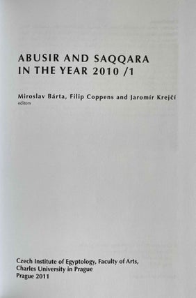 Abusir and Saqqara in the year 2010. 2 volumes (complete set)[newline]M9071-01.jpeg