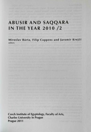 Abusir and Saqqara in the year 2010. 2 volumes (complete set)[newline]M9071-24.jpeg