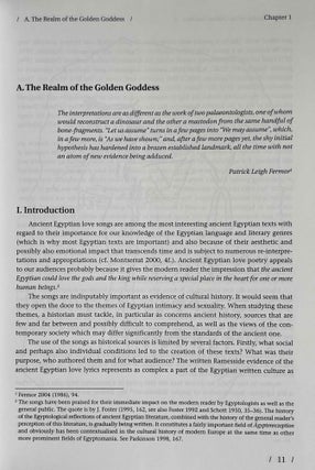 Sex and the golden Goddess. Vol. I: Ancient Egyptian Love Songs in Context. Vol. II: World of the Love Songs (complete set)[newline]M9085-07.jpeg