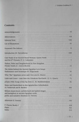 Sex and the golden Goddess. Vol. I: Ancient Egyptian Love Songs in Context. Vol. II: World of the Love Songs (complete set)[newline]M9085-13.jpeg