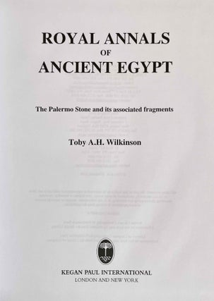Royal annals of ancient Egypt. The Palermo stone and its associated fragments.[newline]M9100-01.jpeg