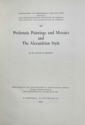 Ptolemaic Paintings and Mosaics and the Alexandrian Style