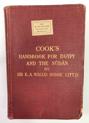 Item #M9119 Cook's handbook for Egypt and the Egyptian Sûdân. With chapters on Egyptian...[newline]M9119-00.jpeg
