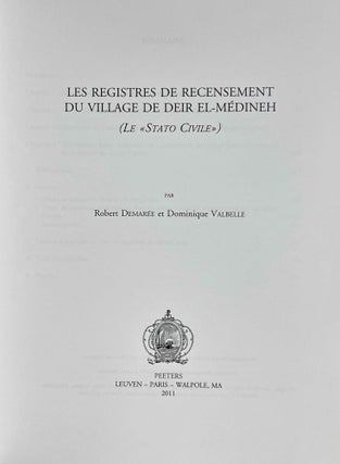Les registres de recensement du village de Deir el-Medineh (Le "Stato Civile")[newline]M9124-01.jpeg