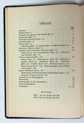 Ägyptisch. Praktische Einführung in die Hieroglyphen und die ägyptische Sprache mit Lesestücken und Wörterbuch.