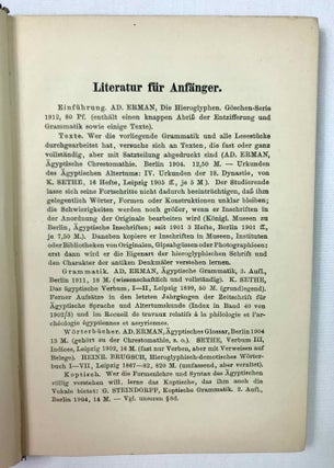 Ägyptisch. Praktische Einführung in die Hieroglyphen und die ägyptische Sprache mit Lesestücken und Wörterbuch.