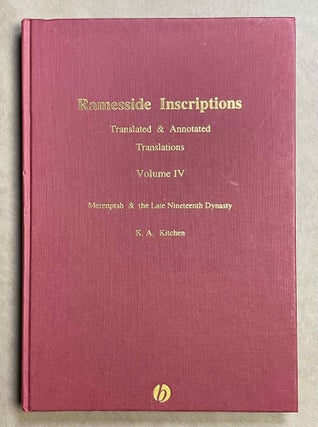 Item #M9145 Ramesside inscriptions. Translated and annotated. Translations. Vol. IV: Merenptah...[newline]M9145-00.jpeg