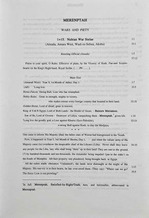 Ramesside inscriptions. Translated and annotated. Translations. Vol. IV: Merenptah and the Late Nineteenth Dynasty