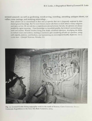Egypt and beyond. Essays presented to Leonard H. Lesko upon his Retirement from the Wilbour Chair of Egyptology at Brown University, June 2005.[newline]M9155-10.jpeg