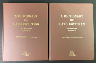 Item #M9157 A Dictionary of Late Egyptian. Vol. I & II (2nd edition, complete set). LESKO Leonard H[newline]M9157-00.jpeg