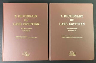Item #M9157 A Dictionary of Late Egyptian. Vol. I & II (2nd edition, complete set). LESKO...