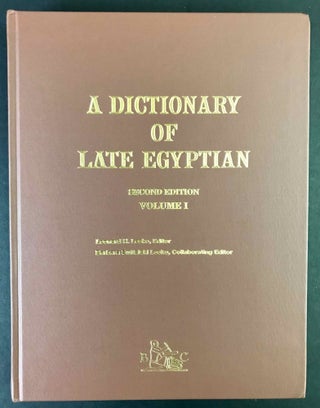 A Dictionary of Late Egyptian. Vol. I & II (2nd edition, complete set)[newline]M9157-01.jpeg