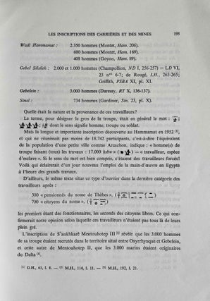 Les inscriptions des carrières et des mines