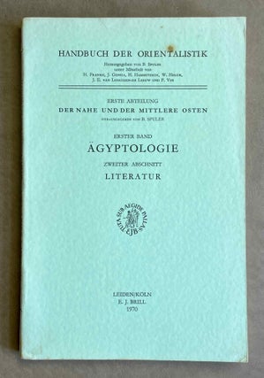 Item #M9164 Handbuch der Orientalistik, Erster Band. 2. Abschnitt: Literatur. SPULER B. - HELCK...