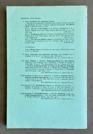 Handbuch der Orientalistik, Erster Band. 2. Abschnitt: Literatur.