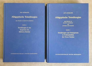 Item #M9166 Altägyptische Totenliturgien. Band I: Totenliturgien in den Sargtexten des Mittleren...