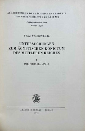 Untersuchungen zum ägyptischen Königtum des Mittleren Reiches. I [all published]: Die Phraseologie[newline]M9168-01.jpeg