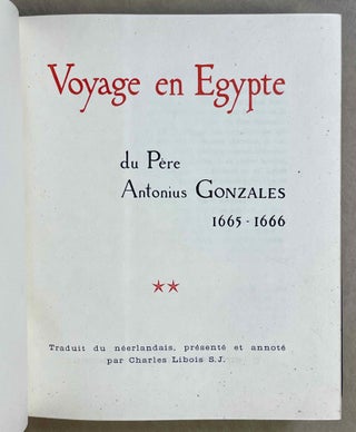 Voyage en Egypte du Père Antonius Gonzales, 1665-1666. 2 volumes (complete set)[newline]M9173-09.jpeg