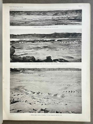 The archaeological survey of Nubia. Report for 1907-1908. Vol. I,1: Archaeological Report, by George A. Reisner. Vol. I,2: Plates and plans accompanying volume I. Volume II,1: Report on the human remains, by G. Elliot Smith and F. Wood Jones. Vol. II,2: Plates accompanying volume II. Vol. III,1: Report for 1908-1909. Vol. I, part I: Report on the work of the season 1908-1909; part II: Catalogue of graves and their contents, by C.M. Firth. Vol. III,2: Plates and plans accompanying volume I. Vol. IV: Report for 1909-1910, by C.M. Firth. Vol. V: Report for 1910-1911, by C.M. Firth. (complete set)[newline]M9178-22.jpeg