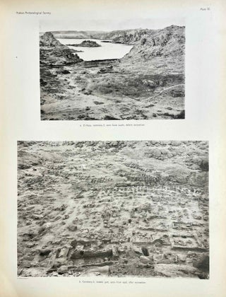 The archaeological survey of Nubia. Report for 1907-1908. Vol. I,1: Archaeological Report, by George A. Reisner. Vol. I,2: Plates and plans accompanying volume I. Volume II,1: Report on the human remains, by G. Elliot Smith and F. Wood Jones. Vol. II,2: Plates accompanying volume II. Vol. III,1: Report for 1908-1909. Vol. I, part I: Report on the work of the season 1908-1909; part II: Catalogue of graves and their contents, by C.M. Firth. Vol. III,2: Plates and plans accompanying volume I. Vol. IV: Report for 1909-1910, by C.M. Firth. Vol. V: Report for 1910-1911, by C.M. Firth. (complete set)[newline]M9178-26.jpeg