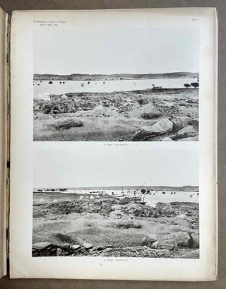 The archaeological survey of Nubia. Report for 1907-1908. Vol. I,1: Archaeological Report, by George A. Reisner. Vol. I,2: Plates and plans accompanying volume I. Volume II,1: Report on the human remains, by G. Elliot Smith and F. Wood Jones. Vol. II,2: Plates accompanying volume II. Vol. III,1: Report for 1908-1909. Vol. I, part I: Report on the work of the season 1908-1909; part II: Catalogue of graves and their contents, by C.M. Firth. Vol. III,2: Plates and plans accompanying volume I. Vol. IV: Report for 1909-1910, by C.M. Firth. Vol. V: Report for 1910-1911, by C.M. Firth. (complete set)[newline]M9178-62.jpeg