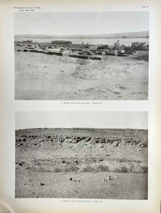 The archaeological survey of Nubia. Report for 1907-1908. Vol. I,1: Archaeological Report, by George A. Reisner. Vol. I,2: Plates and plans accompanying volume I. Volume II,1: Report on the human remains, by G. Elliot Smith and F. Wood Jones. Vol. II,2: Plates accompanying volume II. Vol. III,1: Report for 1908-1909. Vol. I, part I: Report on the work of the season 1908-1909; part II: Catalogue of graves and their contents, by C.M. Firth. Vol. III,2: Plates and plans accompanying volume I. Vol. IV: Report for 1909-1910, by C.M. Firth. Vol. V: Report for 1910-1911, by C.M. Firth. (complete set)[newline]M9178-64.jpeg