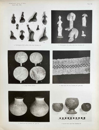 The archaeological survey of Nubia. Report for 1907-1908. Vol. I,1: Archaeological Report, by George A. Reisner. Vol. I,2: Plates and plans accompanying volume I. Volume II,1: Report on the human remains, by G. Elliot Smith and F. Wood Jones. Vol. II,2: Plates accompanying volume II. Vol. III,1: Report for 1908-1909. Vol. I, part I: Report on the work of the season 1908-1909; part II: Catalogue of graves and their contents, by C.M. Firth. Vol. III,2: Plates and plans accompanying volume I. Vol. IV: Report for 1909-1910, by C.M. Firth. Vol. V: Report for 1910-1911, by C.M. Firth. (complete set)[newline]M9178-67.jpeg