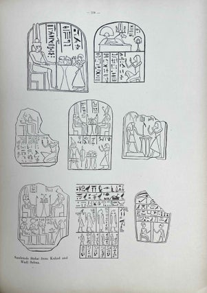 The archaeological survey of Nubia. Report for 1907-1908. Vol. I,1: Archaeological Report, by George A. Reisner. Vol. I,2: Plates and plans accompanying volume I. Volume II,1: Report on the human remains, by G. Elliot Smith and F. Wood Jones. Vol. II,2: Plates accompanying volume II. Vol. III,1: Report for 1908-1909. Vol. I, part I: Report on the work of the season 1908-1909; part II: Catalogue of graves and their contents, by C.M. Firth. Vol. III,2: Plates and plans accompanying volume I. Vol. IV: Report for 1909-1910, by C.M. Firth. Vol. V: Report for 1910-1911, by C.M. Firth. (complete set)[newline]M9178-84.jpeg