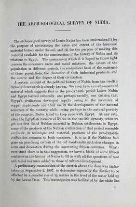 The Archaeological Survey of Nubia. Bulletin No. 1: dealing with the work up to November 30, 1907. Bulletin No. 2: dealing with the work from December 1, 1907, to March 31, 1908.