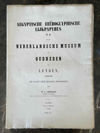 Item #M9182 Aegyptische hiëroglyphische lijkpapyrus (T. 2) van het Nederlandsche Museum van...