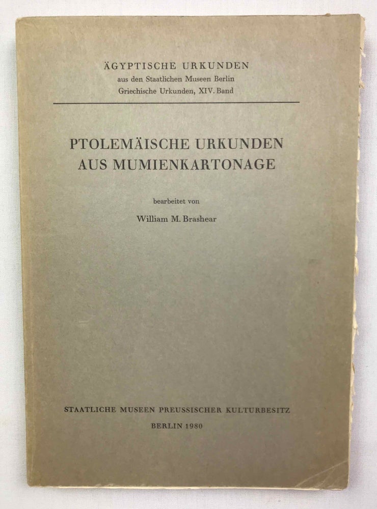 Item #M9193 Ptolemäische Urkunden aus Mumienkartonage. BRASHEAR William M.[newline]M9193-00.jpeg