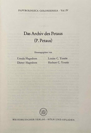 Das Archiv des Petaus (P. Petaus)