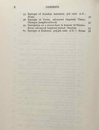 Epigraphica. Vol. I: Texts on the economic history of the Greek world. Vol. II: Texts on the social history of the Greek world.[newline]M9200-18.jpeg