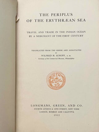 The Periplus of the Erythrean Sea. Travel and Trade in the Indian Ocean by a Merchant of the First Century.[newline]M9201-03.jpeg