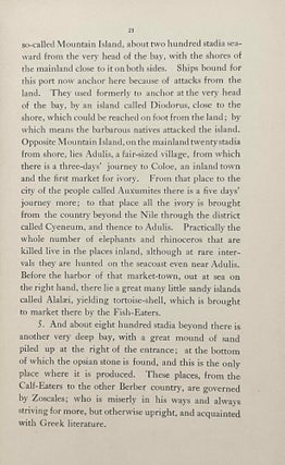 The Periplus of the Erythrean Sea. Travel and Trade in the Indian Ocean by a Merchant of the First Century.[newline]M9201-12.jpeg