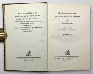 Die Landwirtschaft im hellenistischen Ägypten. 1: Der Betrieb der Landwirtschaft (all published)[newline]M9203-03.jpeg