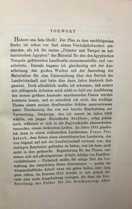 Die Landwirtschaft im hellenistischen Ägypten. 1: Der Betrieb der Landwirtschaft (all published)