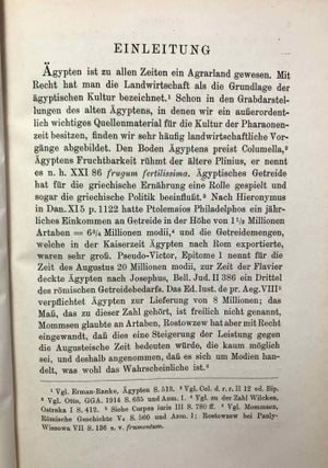 Die Landwirtschaft im hellenistischen Ägypten. 1: Der Betrieb der Landwirtschaft (all published)