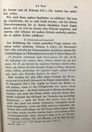 Die Landwirtschaft im hellenistischen Ägypten. 1: Der Betrieb der Landwirtschaft (all published)