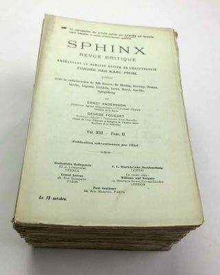 Sphinx (Revue critique embrassant le domaine entier de l'Egyptologie)[newline]M9205-02.jpeg