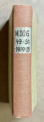 Item #M9209a Mitteilungen der Deutschen Orient-Gesellschaft zu Berlin. Hefte 42-51 (Dezember 1909...