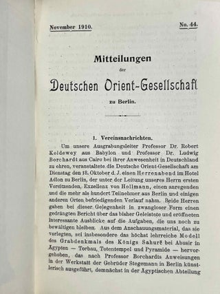 Mitteilungen der Deutschen Orient-Gesellschaft zu Berlin. Hefte 42-51 (Dezember 1909 - April 1913).[newline]M9209a-05.jpeg