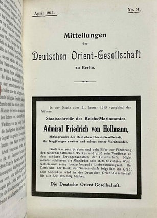 Mitteilungen der Deutschen Orient-Gesellschaft zu Berlin. Hefte 42-51 (Dezember 1909 - April 1913).[newline]M9209a-12.jpeg