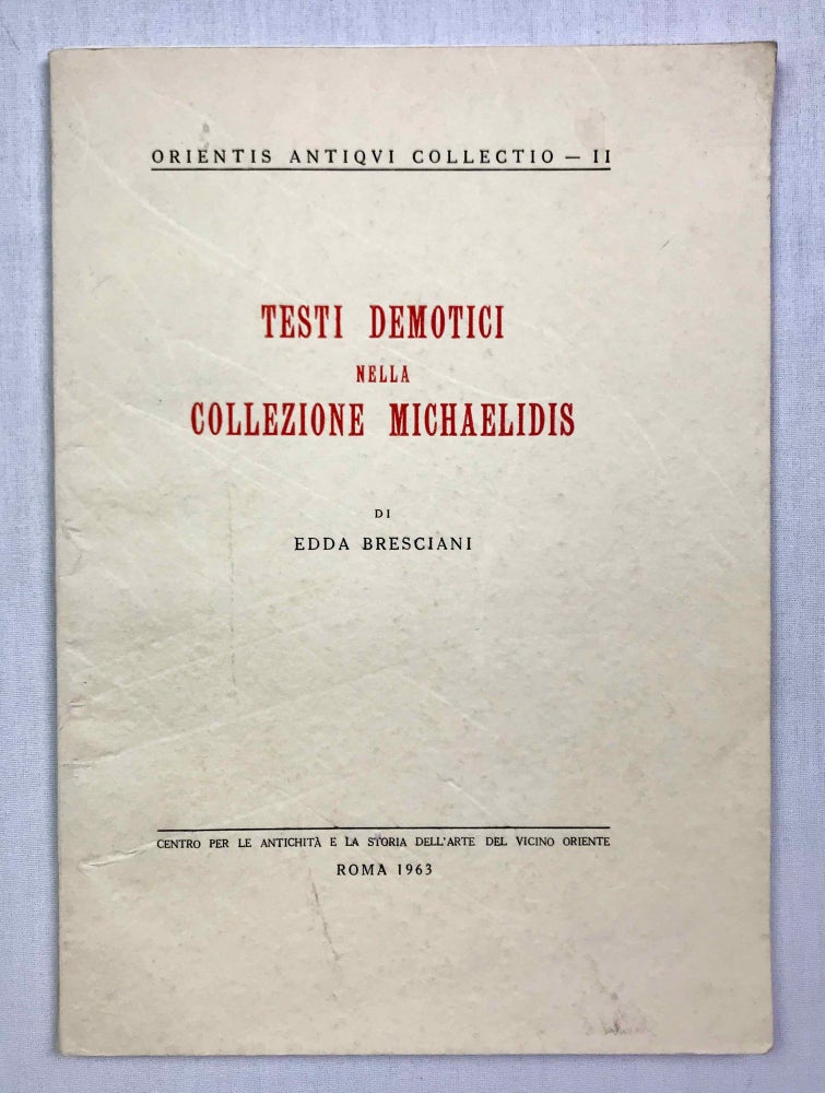 Item #M9211 Testi demotici nella collezione Michaelidis. BRESCIANI Edda.[newline]M9211-00.jpeg