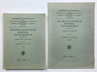 Item #M9228 Les archives privées de Dionysios, fils de Kephalas. Textes grecs et démotiques....