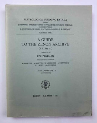 Item #M9229 A Guide to the Zenon Archive. A. Chapters I-X: Lists and Surveys. B. Chapters XI-XXI:...