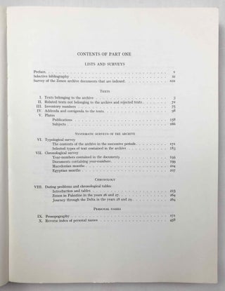 A Guide to the Zenon Archive. A. Chapters I-X: Lists and Surveys. B. Chapters XI-XXI: Indexes and Maps (complete set)