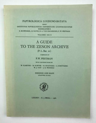 A Guide to the Zenon Archive. A. Chapters I-X: Lists and Surveys. B. Chapters XI-XXI: Indexes and Maps (complete set)[newline]M9229-08.jpeg