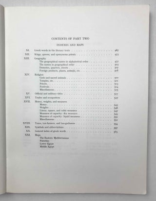 A Guide to the Zenon Archive. A. Chapters I-X: Lists and Surveys. B. Chapters XI-XXI: Indexes and Maps (complete set)